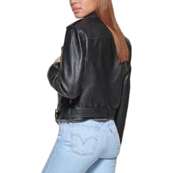 Levi's Women's Black Leather Jacket - Picture 3 of 15